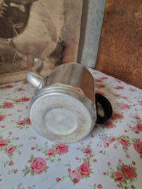 Aluminium pruttelpot glazen knop nr2