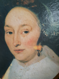 Antieke ovale lijst dame portret