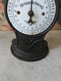 Antiek gietijzeren weegschaal Alexanderwerk