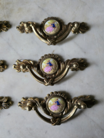 Antiek messing greepjes victoriaans barok