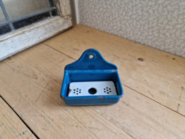 Petrol blauw emaille zeepbakje