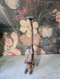 Gietijzeren waxinelicht houder kat