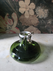 Antiek groen glazen kerstboom standaard