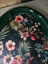 Ovaal metalen dienblad bloemen paradijs nr2