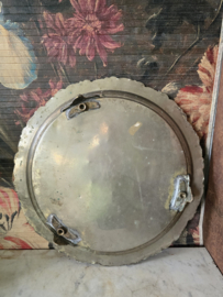 Oud verzilverd dienblad