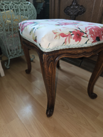 Antieke voetenbank footstool rozen