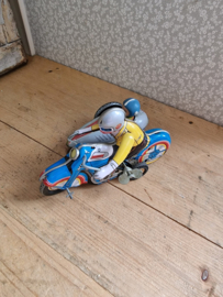 Blikken speelgoed motor met zijspan