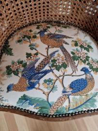 Antiek boudoir stoeltje paradijsvogel