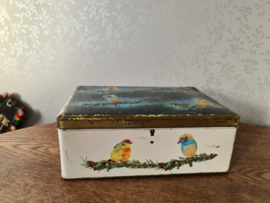 Oud Belgisch blik vogeltjes