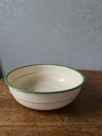 Creme emaille schaal