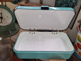 Mintgroen emaille broodtrommel