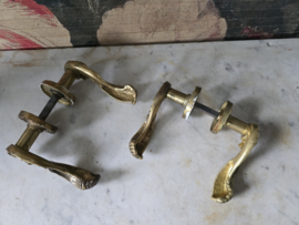 Antiek messing deurklink deurkruk