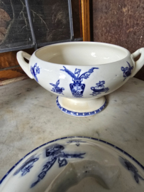 Dekschaal potiche kinderservies petrus regout