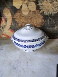 Antieke blauw witte terrine