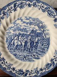 Blauw engels dinerbord myotts country life