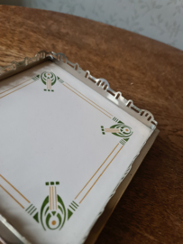 Art deco tegel dienblad onderzetter