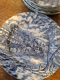 Blauw engels servies myott royal mail dinerbord
