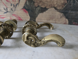 Antiek messing deurklink deurkruk