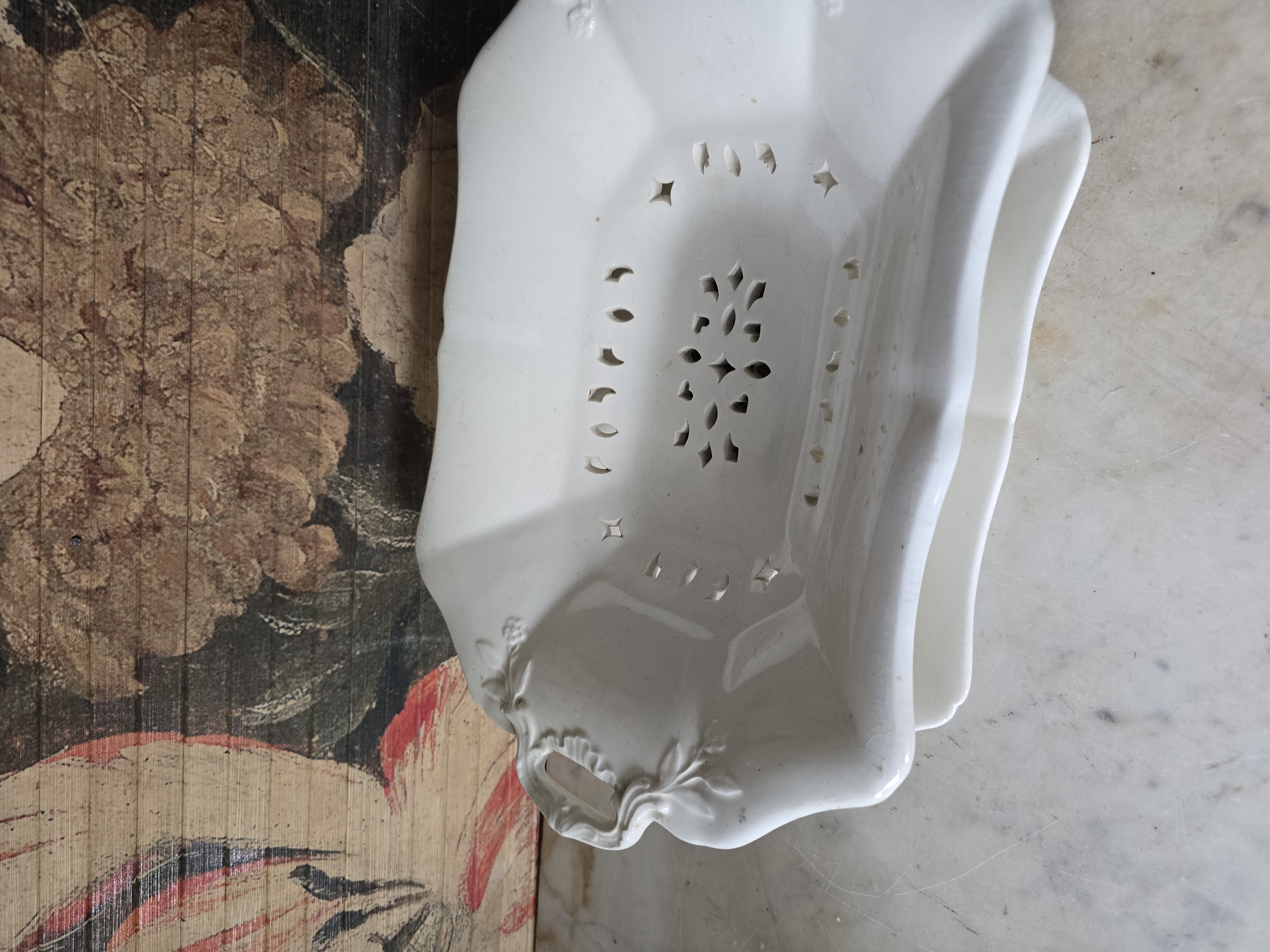Antiek creamware fruittest wedgwood