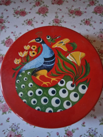 Vintage koektrommel pauw