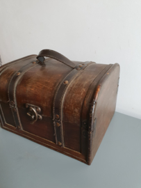 Houten koffertje kistje koloniaal