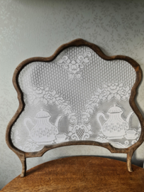 Antiek houten raamhor theepot