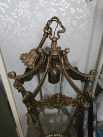 Antiek bewerkte messing hanglamp lantaarn