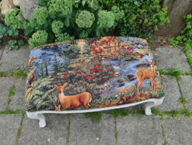 Brocante voetenbank footstool bosdieren