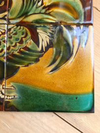 Oud tegeltableau haan pilkington