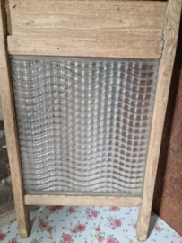 Antiek wasbord glas