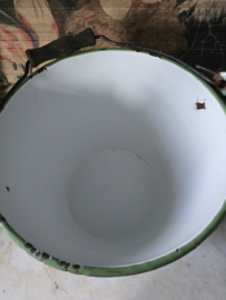 Reseda groen emaille emmer