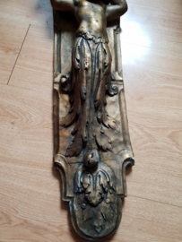Antiek betonnen wand muur ornament engel putti kind