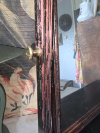Antiek houten kaptafel spiegel