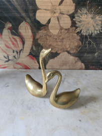 Set messing zwanen mid century