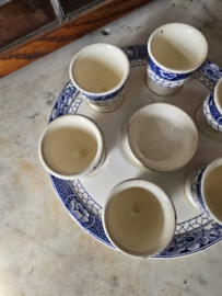 Eierdopjes met onderbord butterflij servies