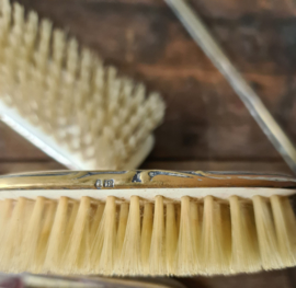 Antiek zilveren kaptafelset handspiegel