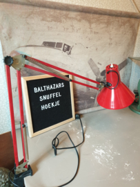 Industriële rood metalen klemlamp werklamp