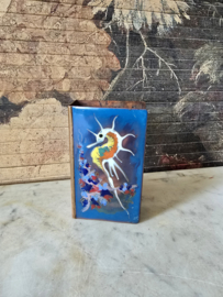 Geëmailleerd koperen luciferhouder zeepaardje nr1