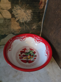 Diepe ronde emaille schaal