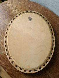 Wit brocante houten spiegel