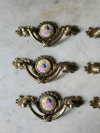 Antiek messing greepjes victoriaans barok