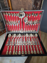 Oud brocante verzilverd bestek