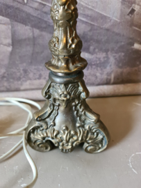 Antiek messing barok lampenvoet
