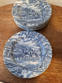 Blauw engels servies myott royal mail dinerbord