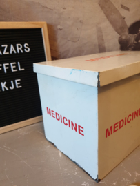 Doorleefde blikken medicijn trommel