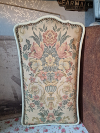 Brocante gobelin paneel bloemen