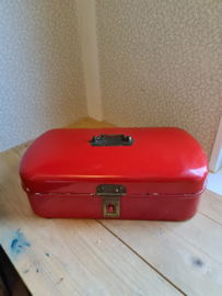 Rood emaille broodtrommel