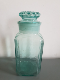 Antiek blauw glazen snoeppot
