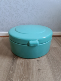 Mintgroen emaille ronde broodtrommel taarttrommel