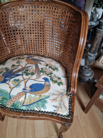 Antiek boudoir stoeltje paradijsvogel